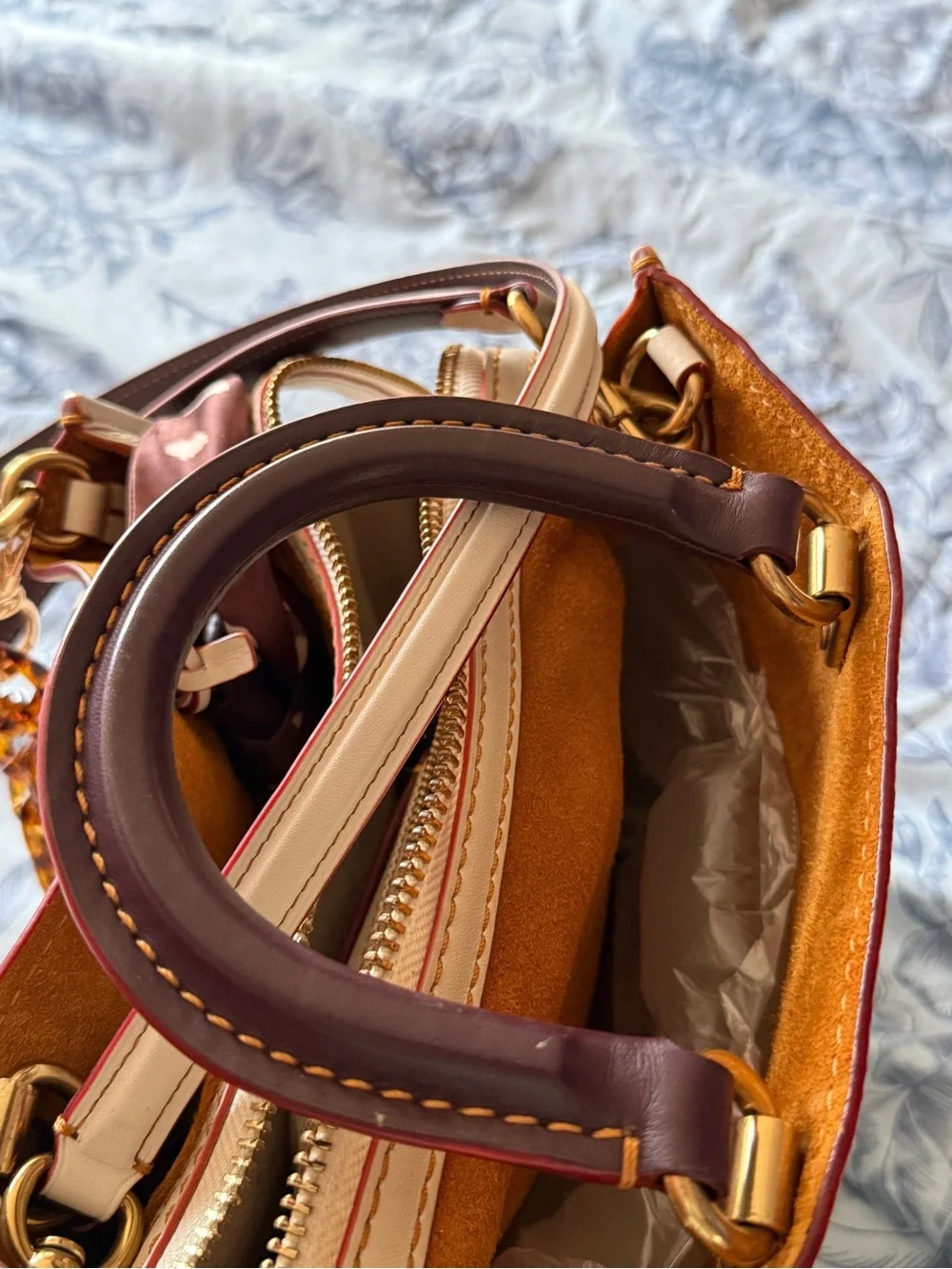 Coach Rogue 30 Leather Satchel Handbag in Cream